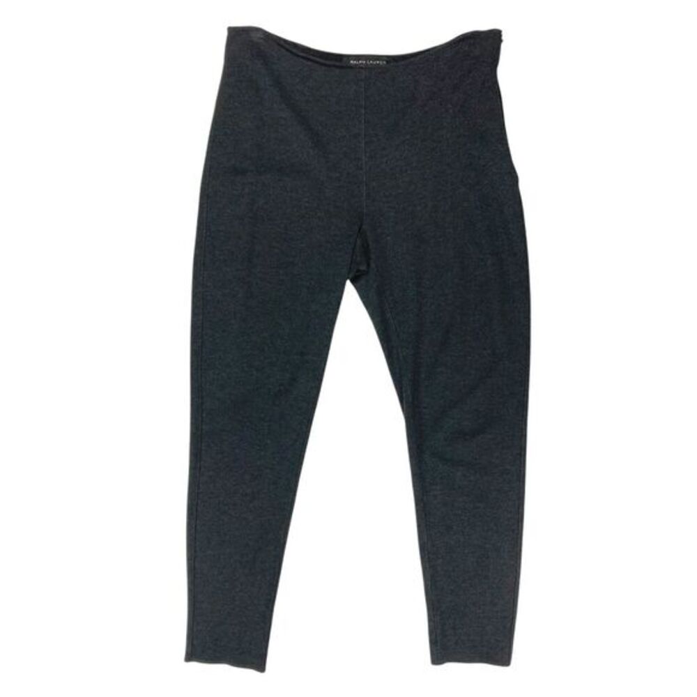 Ralph Lauren Leggings Women L Dark Grey Knit Black Label Comfortable Skinny Pant